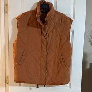 Women's Tan Quilted Vest